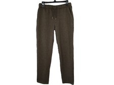 Goodfellow  Co Casual Slim Fit, Tapered Trousers, Brown Pants, Elastic Waist