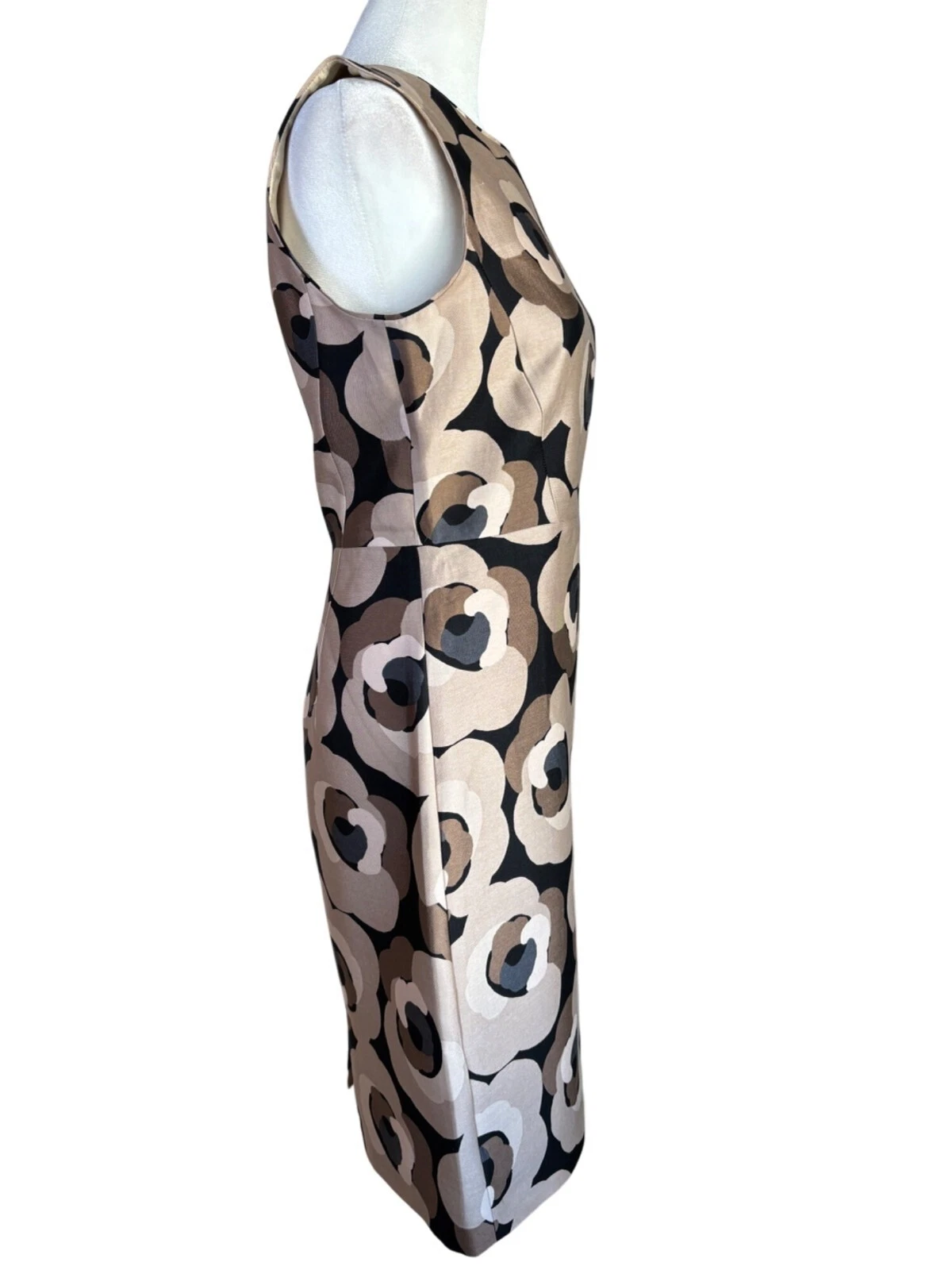 Abito tubino floreale senza maniche Kate Spade New York taglia 4 misto cotone seta