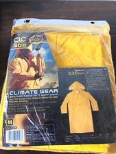 New Climate Gear PVC Garment Material Trench Coat 2 piece Weather Resistant M