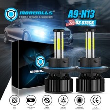 6 Sides H13 9008 Led Headlight Bulbs Car Truck Highlow Beam Kit 6000k White
