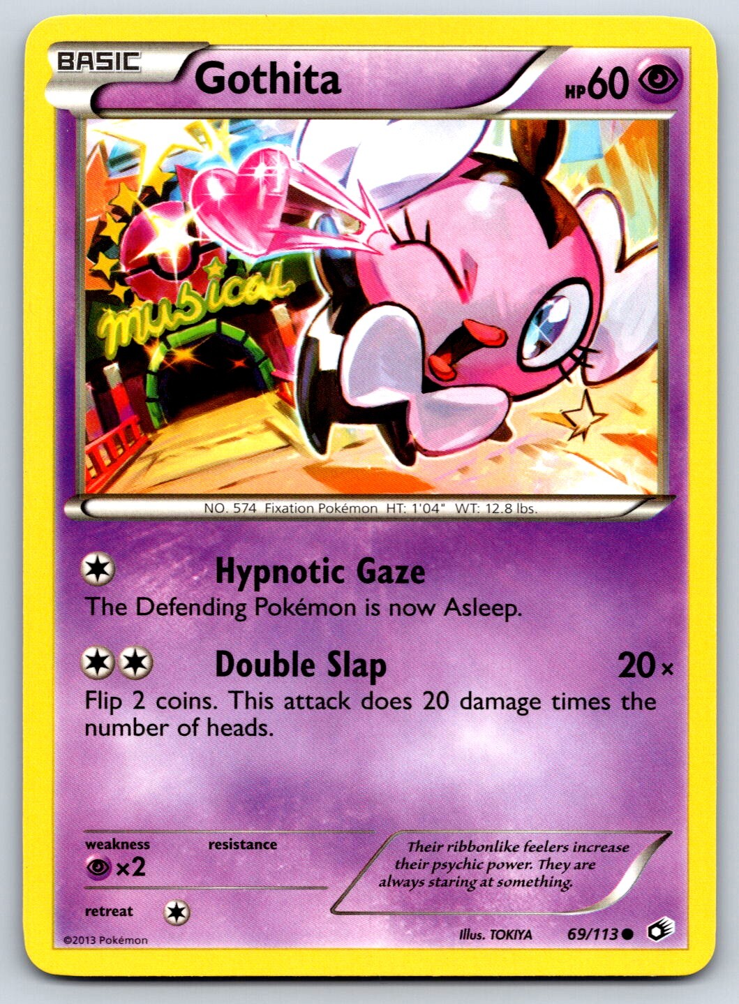 Gothita - BW Legendary Treasures 69/113 Tokiya Pokemon Card NM