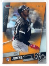ELOY JIMENEZ 2019 TOPPS FINEST ORANGE REFRACTOR ROOKIE RC #6/25 WHITE SOX