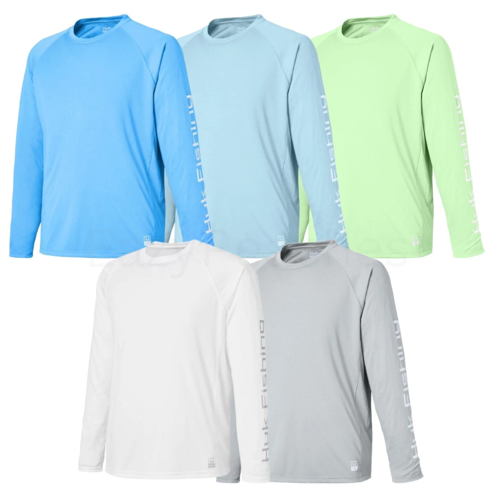 HUK Men's S-3XL Pursuit Long-Sleeve Quick Dry T-Shirt, Fishing Tee, UPF 50