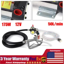 Commercial 12V DC Electric Fuel Transfer Pump Diesel Kerosene Oil Auto Portable