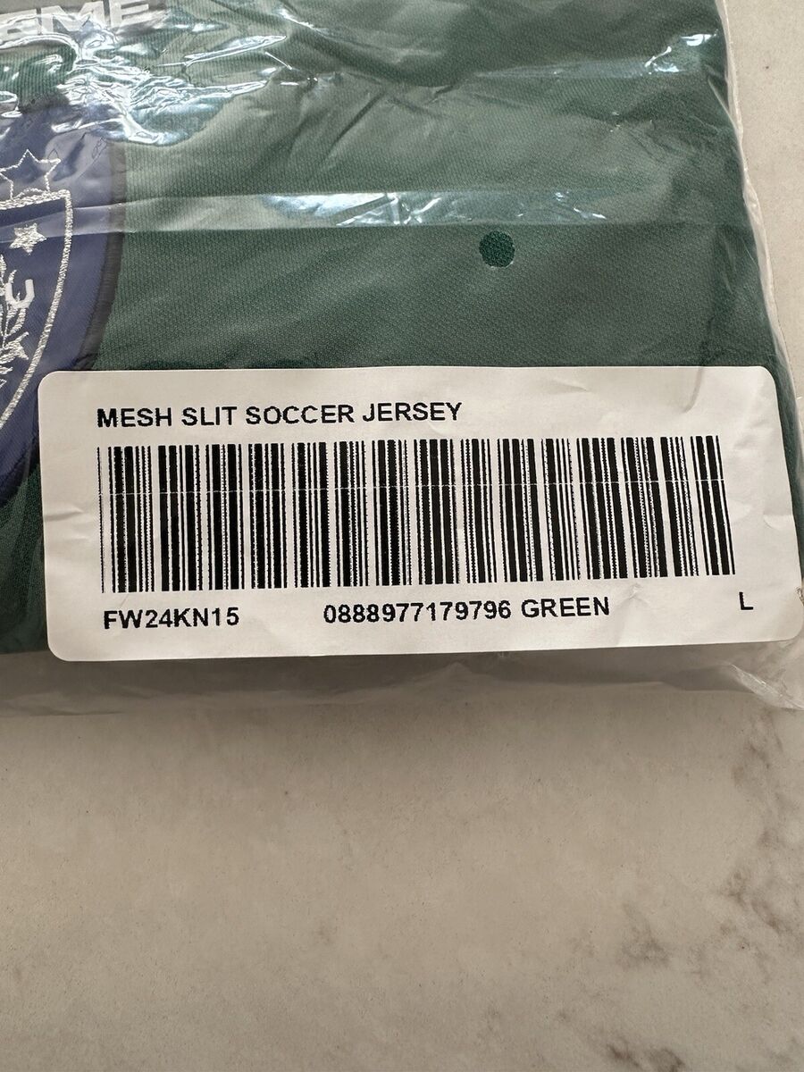 Size Large - Supreme FW24 Soccer Crest Poly Jersey Green Size Large - Supreme FW24 Soccer Crest Poly Jersey Green