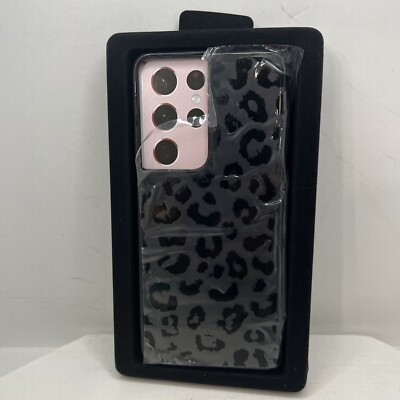 Samsung S21 Ultra Phone Case Velvet Caviar Black Leopard
