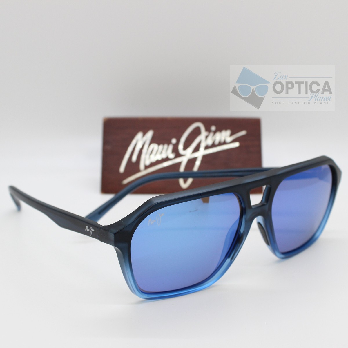 NEW Maui Jim Wedges Polarized Sunglasses Blue Hawaii Glass Lens