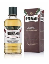 PRORASO Red After Shave Lotion, Sandalwood and Shea Butter, Barber Size 400ml