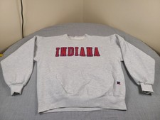 Vintage Indiana Hoosiers Sweatshirt Mens Large Gray 90s Russell Athletic USA