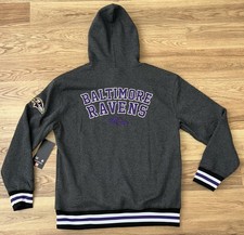 Baltimore Ravens NFL Hombres Talla Grande L Gris Sudadera con Capucha Ultra Nueva con Etiquetas $85