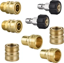 Pressure Washer Adapter Set, Quick Disconnect Kit, M22 Swivel to 3/8'' Quick... 