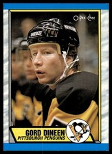 1989-90 O-Pee-Chee Gord Dineen Rookie Pittsburgh Penguins #256