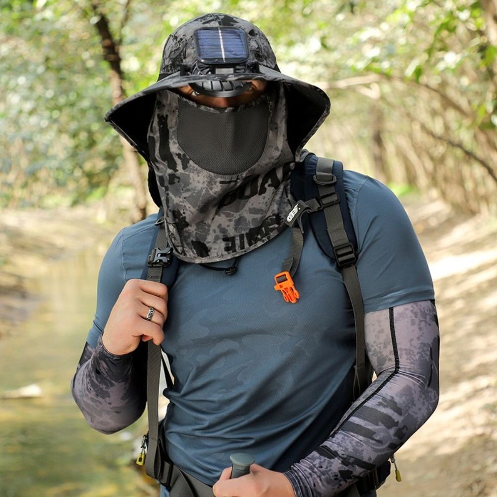 APL Cappello da Pescatore a Tesa Larga Poliestere Cappuccio Anti UV Esterno