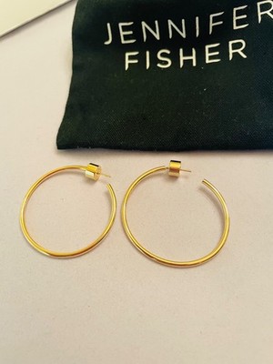 14kt Gelbgold Creolen 1,5'' von Jennifer Fisher ~ sehr guter Zustand