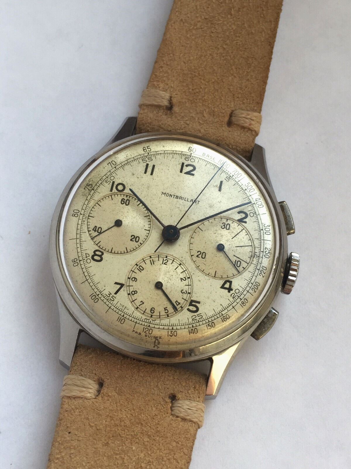 ultra rare big breitling montbrillant ref. 734 Vintage Chronograph 37.5mm Venus