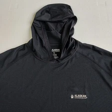 Duluth Alaskan Hardgear Tun Dry Base Layer Hoodie Shirt Men XL Black Performance