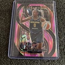 Kelsey Mitchell 2025 Panini WNBA Select Premier Level Pink Flash