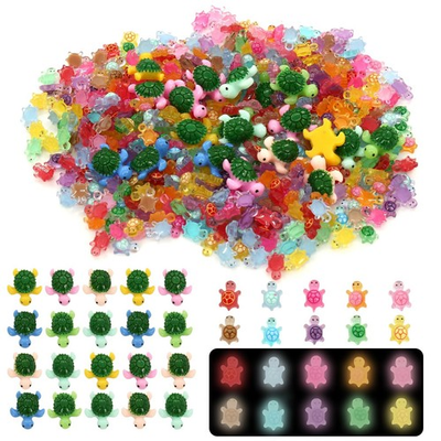 #ad 420 PCS Mini Resin Turtles 20 Tiny Turtle Trinket to Hide 400 Glow in Mini ... $14.10