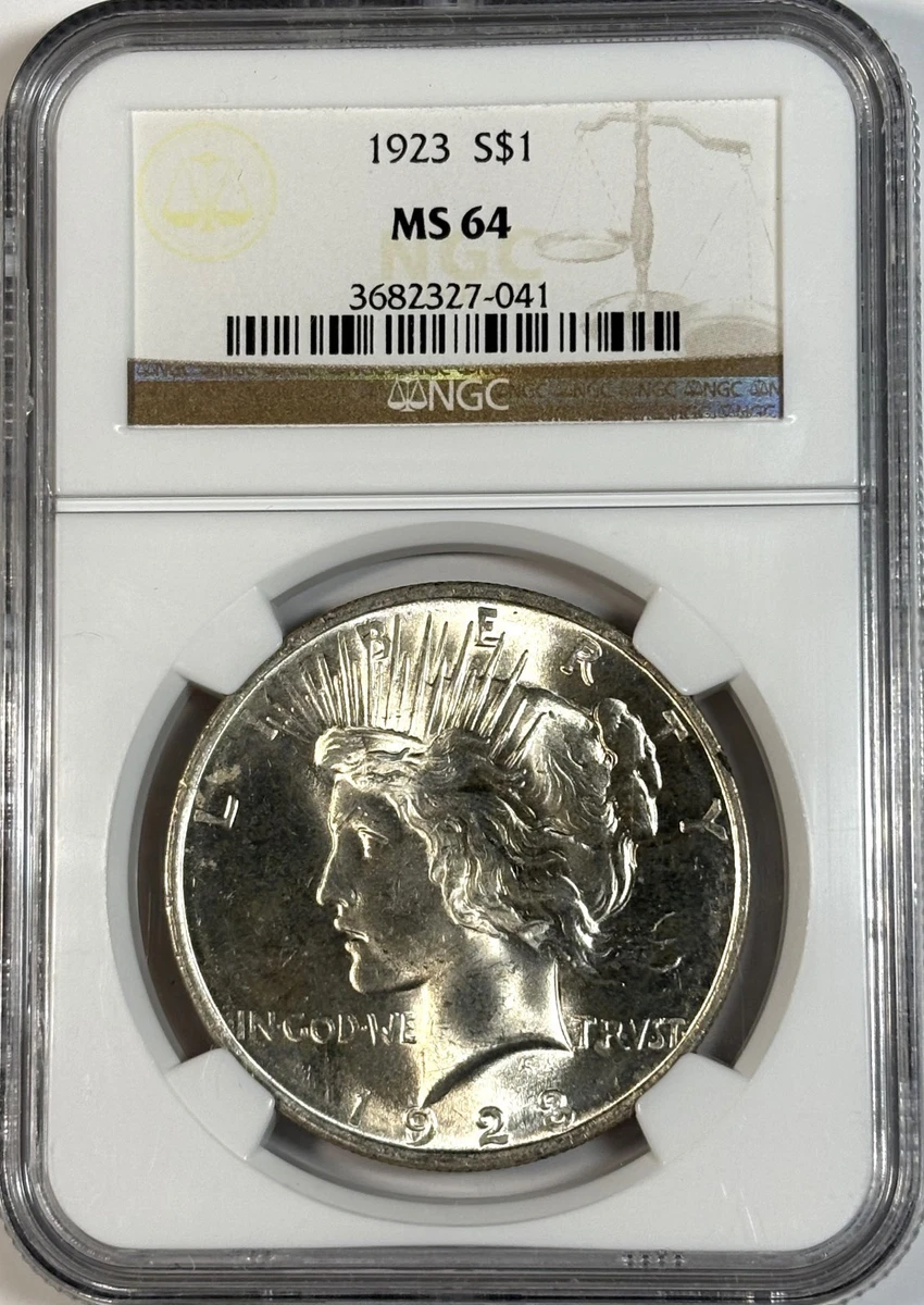 MS 64 Graded 1923 Year Peace Dollars (1921-1935) Just Listed 2026