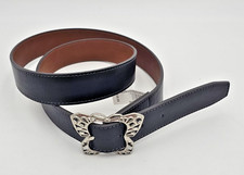 Relic by Fossil Women's Belt Butterfly Buckle Black Size 1X 48" X 1.25"