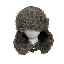 Dakota Dan Men's Trapper Hat Plaid Faux Fur Ear Flaps Winter Warm One Size
