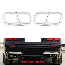Endschalld�mpfer Auspuffblende f�r BMW F01 7er 2009 2010 2011 2012 2013 14 Chrom