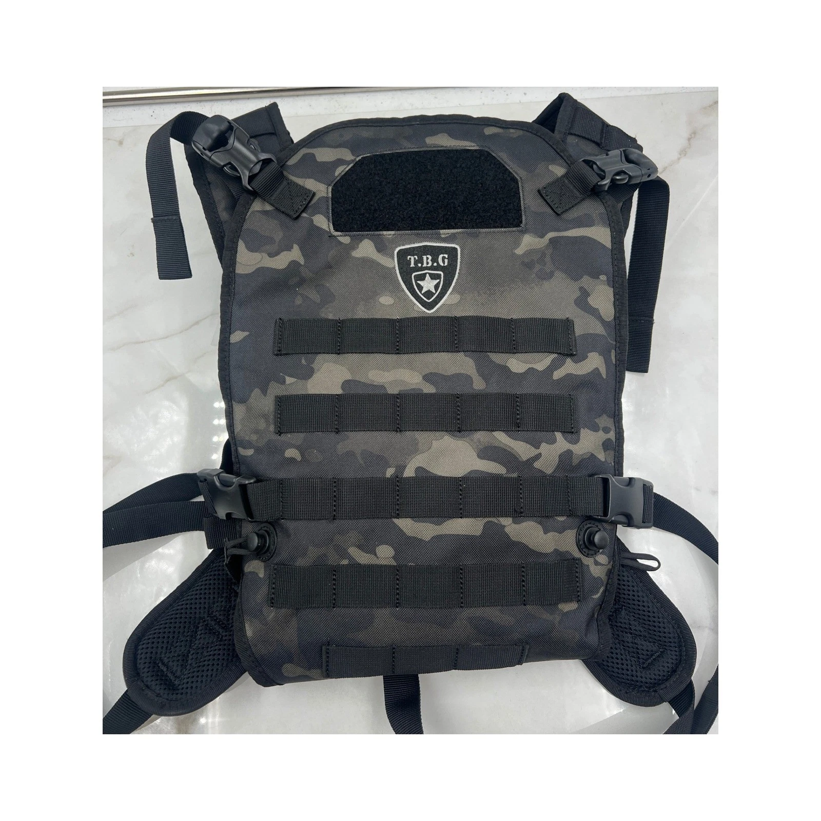 Tactical Baby Gear TBG Front Carry Baby Carrier Black Camo MOLLE 8-33 lbs