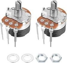 WH138 Potentiometer with Switch 500K Ohm Variable Resistors Single Turn Rotary C