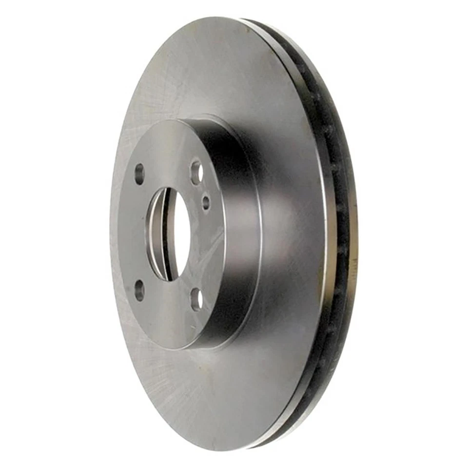 Front Brake Rotors + Metallic Brake Pads & Hardware For 1990-1994 Mazda Protege - Image 3 of 4