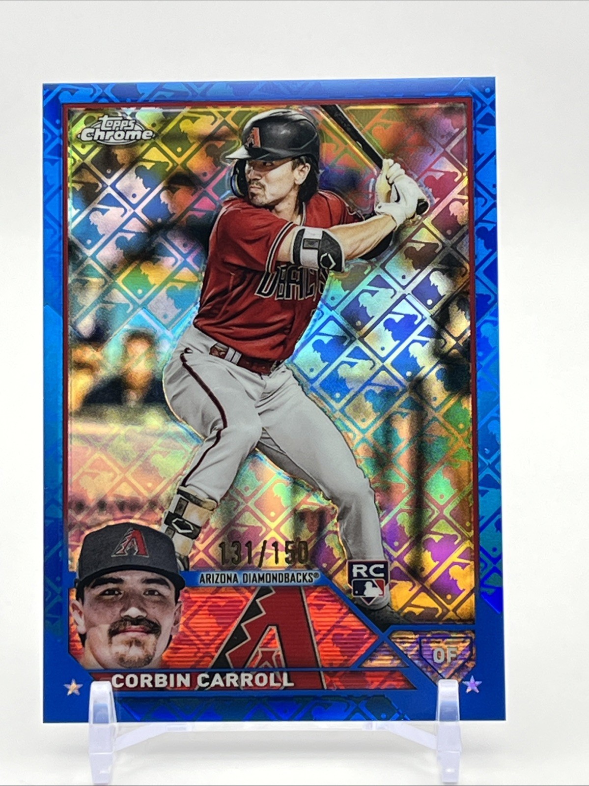 Corbin Carroll 2023 Topps Chrome RC #95 Logofractor BLUE REFRACTOR 131/150