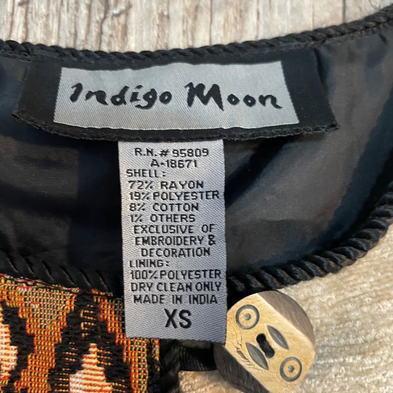 Indigo Moon Patchwork Tapestry Leopard Paisley Ve… - image 3