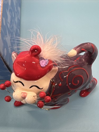 2004 WhimsiClay Cat By Amy Lacombe Virginia #86127 In Original Box & Tag - Picture 11 of 15