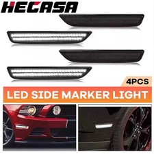 Hecasa For Ford Mustang 2010-14 Smoked Led Side Marker Lights Front Rear Set