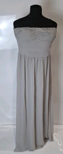Vila Clothes Maxi Grey Sleeveless / Strapless Bridesmaid Dress UK S With Tags