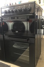 Beko EDVC503B 50cm Electric Double Oven with Ceramic Hob - Black   (11500)