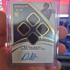 DANIEL JOHNSON RC /99 AUTO RELIC EXTRA BASES IMMACULATE COLLECTION PANINI 2021