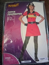 Spirit Fierce Firefighter Girls Costume Child Small 4-6 Halloween Dress NWT