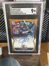 🔥2023 Bowman Draft C.J. Kayfus /50 Gold Shimmer Auto SGC 9 Mint 🔥 Hot Prospect