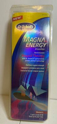 Dr Scholl's Magna Energy Insoles Magnet Therapy NEW Womens - Sz 6-10