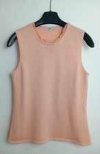 ALLUDE Weste Pullover Pullunder 100% Kaschmir 36 38 Farbe Rosa Aprikose Ärmellos