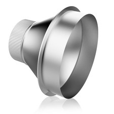10" to 6" Round Duct Reducer Crimp Adapter for HVAC Ventilation, Galvanized Stee