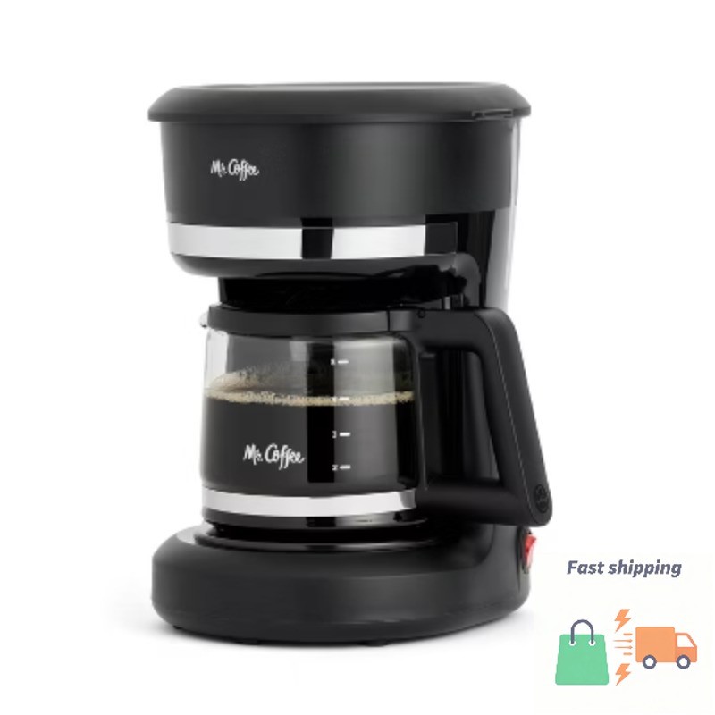 Mr. Coffee 5 Cup Switch Coffee Maker Black: Drip Coffee Machine,25 oz Capacity