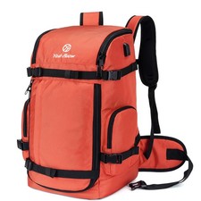 Ski Boot Bag Backpack, 50L Large Capacity Water-Resistant Padded Ski Travel Bag