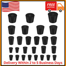 27 Pcs Solid Rubber Stoppers Cork Plugs Odor Control Pipe Tank Bottle Plugs