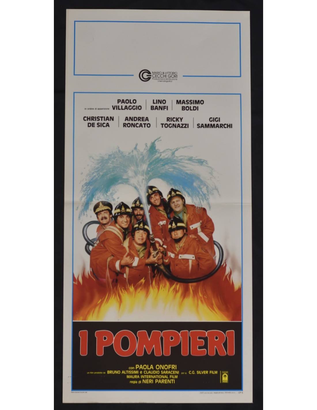 Locandina originale film I pompieri (1985) - Regia di Neri Parenti