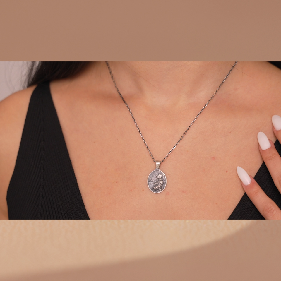NYC Sterling Collana Donna In Argento 925 Placcato Oro – Modello A Clip Di Carta