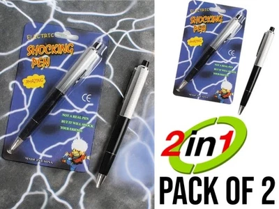 MONEY SAVERS Electric 2 Shock Pen Funny Practical Joke Prank Novelty Toy April Fool Gag Gift