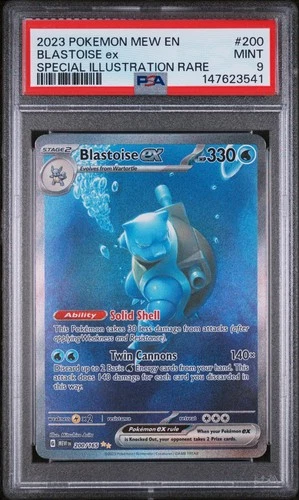 PSA 9 Blastoise ex #200 Full Art SIR 2023 Pokemon Scarlet Violet S&V 151 MINT