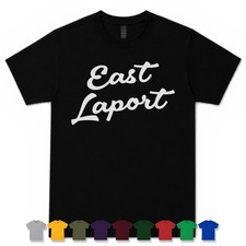 EAST LAPORT RETRO SCRIPT T-SHIRT river usa