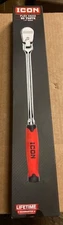 ICON 1/2in. Drive Professional 90 Tooth Long Reach Flex Head Ratchet 64705 R3LFG